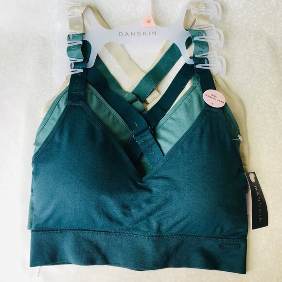 Danskin Intimates Crossback BRAS, Removable Pads, 3-set ,Size : 1XL MSRP: $54 - Picture 1 of 8